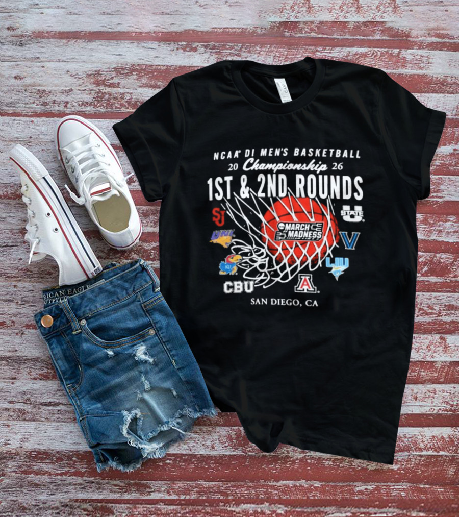 NCAA DI Men's Basketball 2026 Championship 1st 2nd Rounds San Diego CA T-Shirt