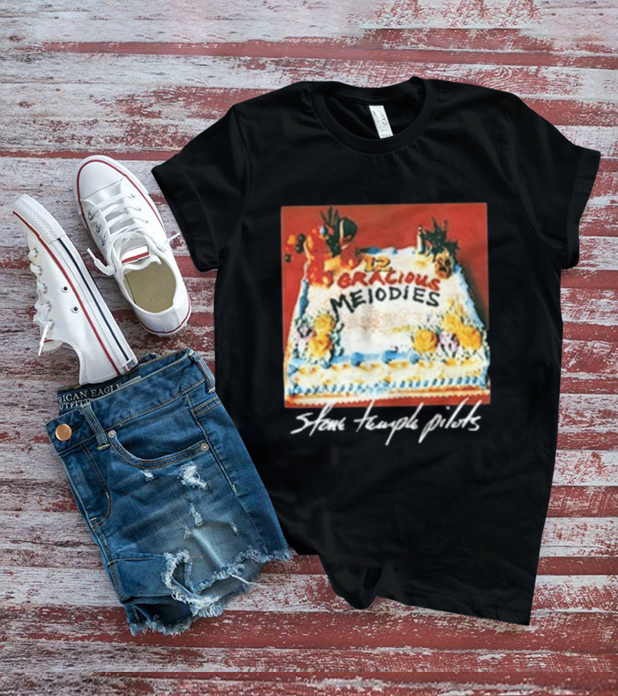 Stone Temple Pilots 12 Gracious Melodies Cake Art 30th Anniversary T-Shirt