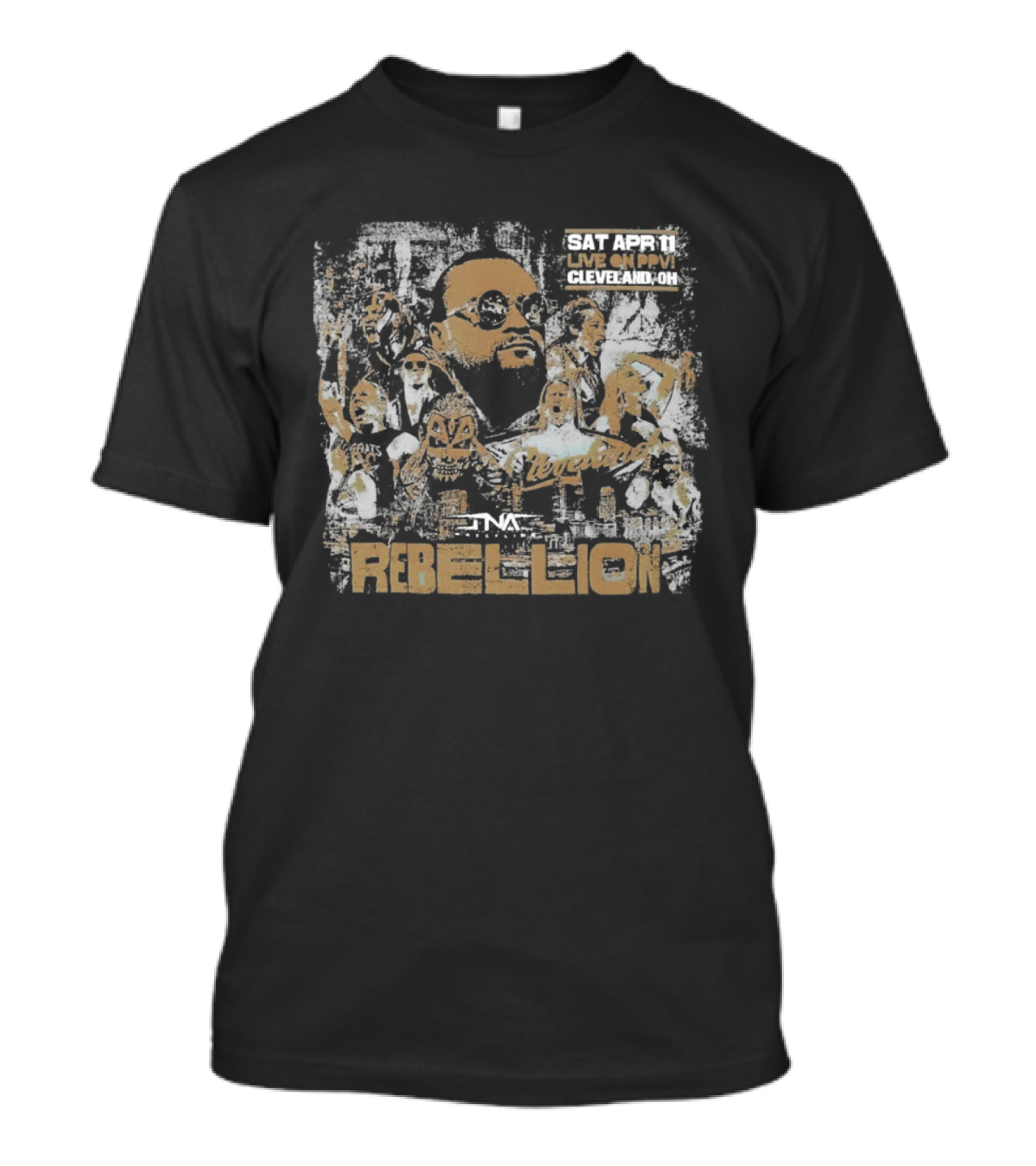 TNA Wrestling Rebellion 2026 Event Wrestling Superstars Collage T-Shirt