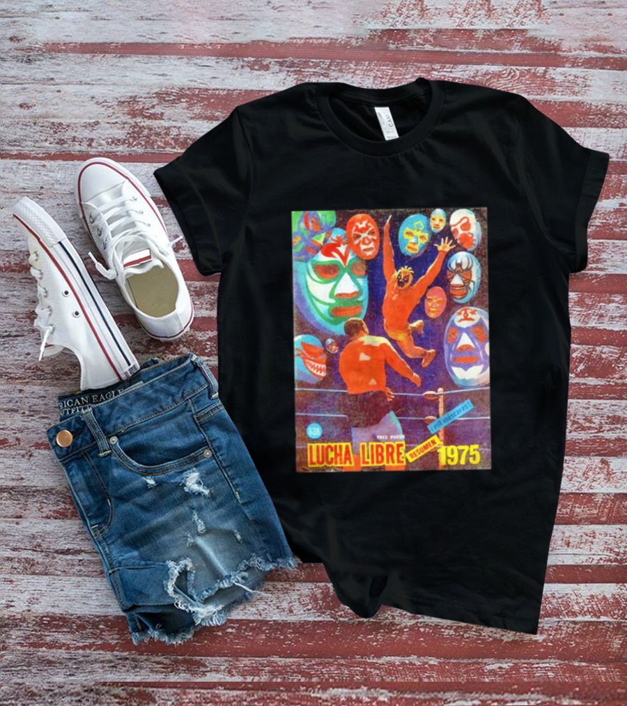 Lucha Libre 636 Resumen 1975 Mil Máscaras Mexican Wrestling Mask T-Shirt