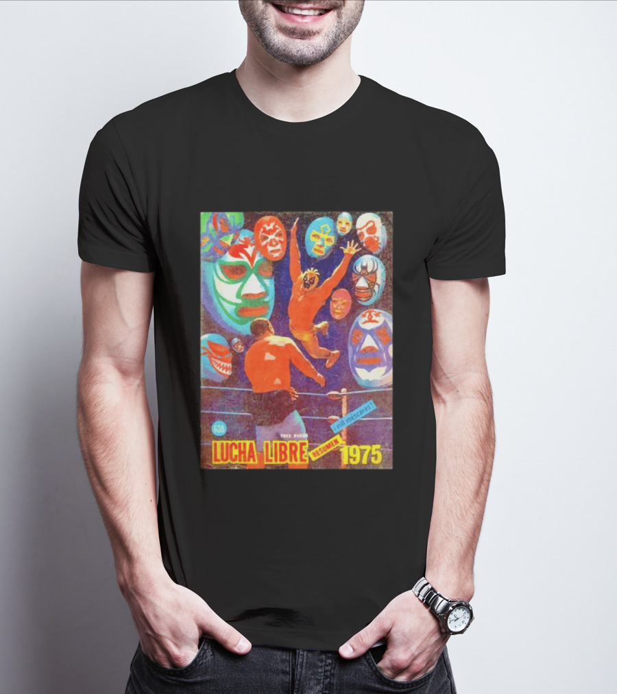 Lucha Libre 636 Resumen 1975 Mil Máscaras Mexican Wrestling Mask T-Shirt
