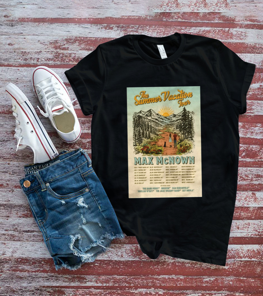 The Summer Vacation Tour 2026 Max McNown Concert Dates And Locations T-Shirt