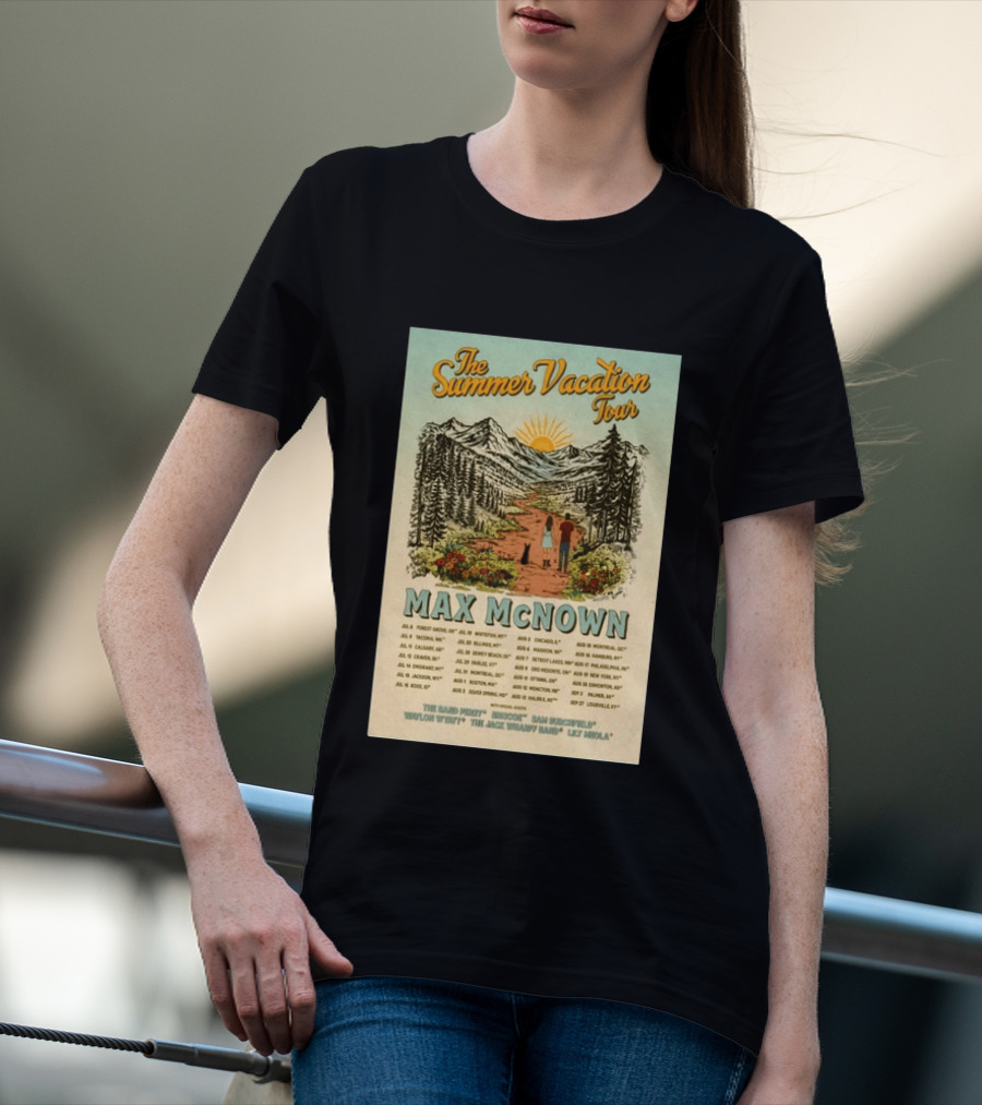 The Summer Vacation Tour 2026 Max McNown Concert Dates And Locations T-Shirt