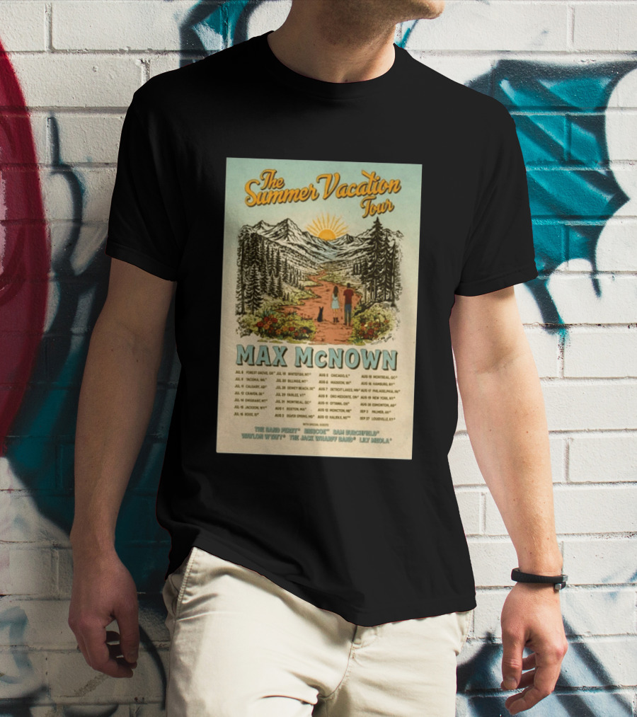 The Summer Vacation Tour 2026 Max McNown Concert Dates And Locations T-Shirt