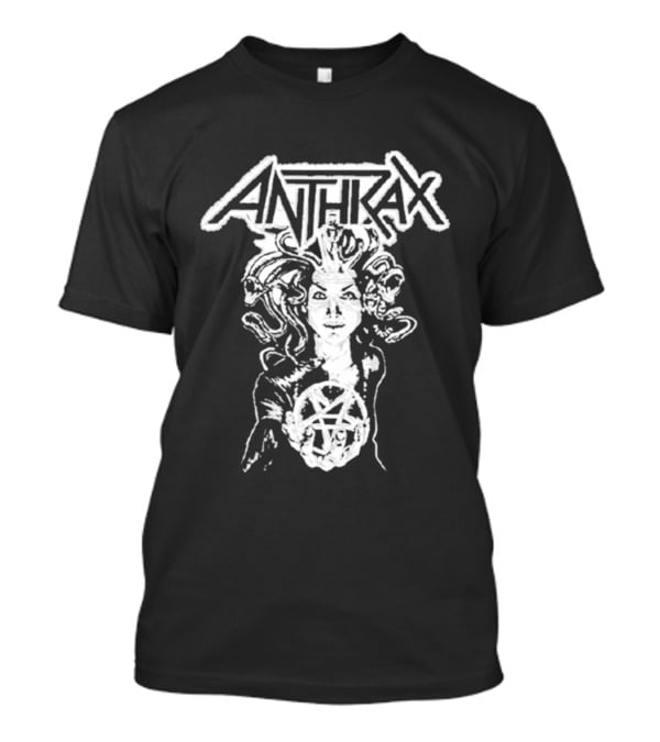 Anthrax Hand Drawn Medusa Pentagram T-Shirt