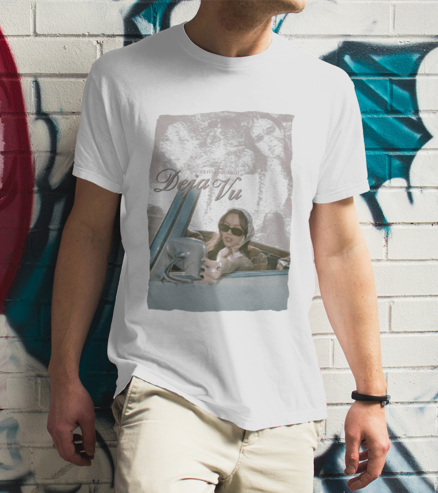 Olivia Rodrigo Deja Vu Vintage Car Photo And Elegant T-Shirt