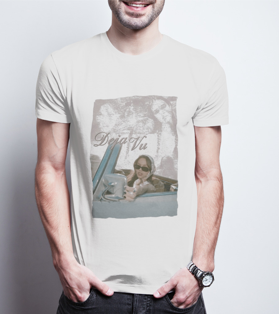 Olivia Rodrigo Deja Vu Vintage Car Photo And Elegant T-Shirt