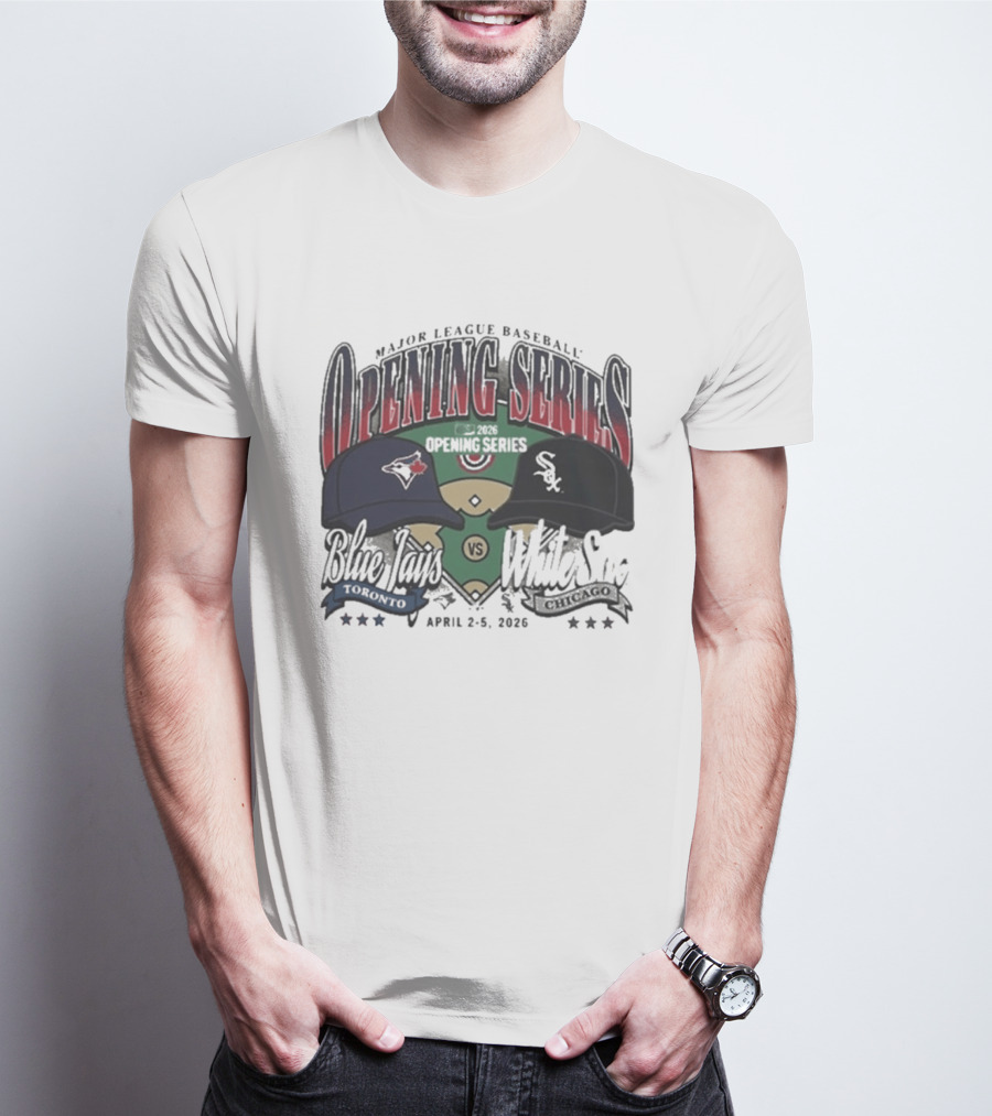Major League Baseball Opening Series Blue Jays Vs White Sox April 2 5 2026 T-Shirt