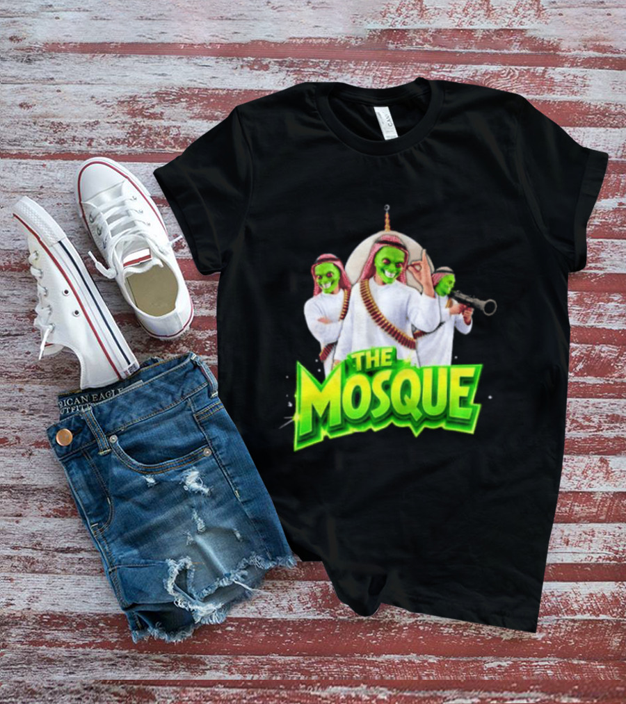 The Mosque Mask Green Faces Characters T-Shirt
