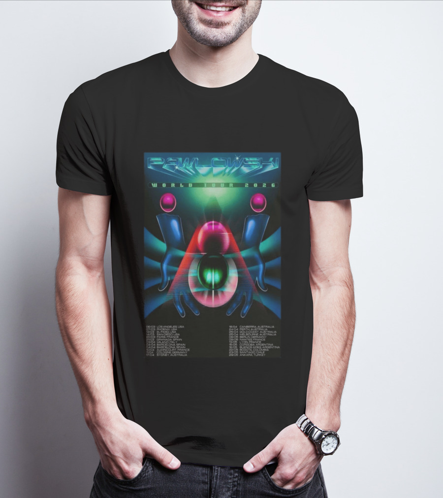 Pawlowski World Tour 2026 Los Angeles Paris Sydney Dates T-Shirt