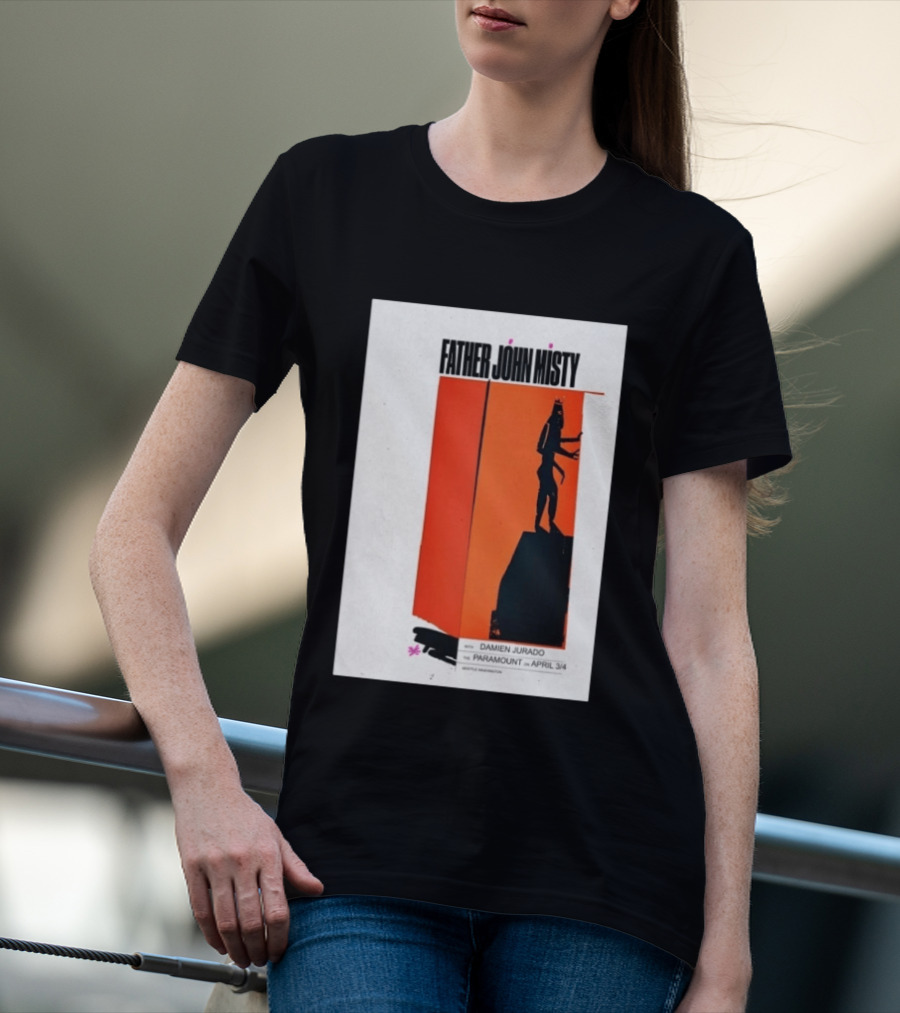 Father John Misty Seattle April 3 4 2026 Featuring Damien Jurado At Paramount Theater T-Shirt