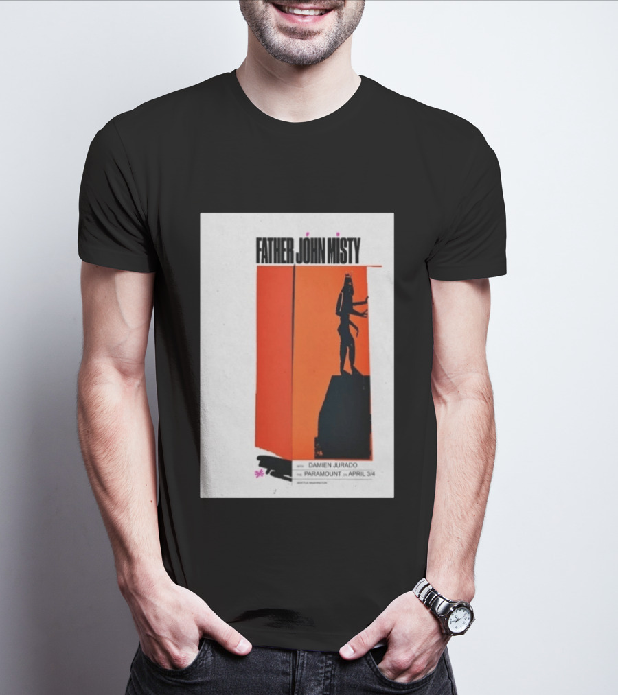 Father John Misty Seattle April 3 4 2026 Featuring Damien Jurado At Paramount Theater T-Shirt