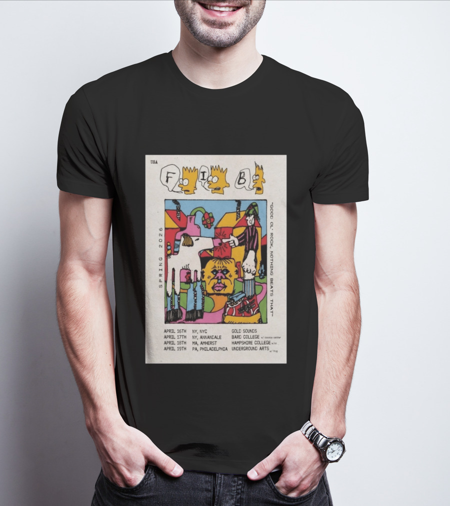 Fib Band Spring 2026 Tour Good Ol' Rock Iconic Dates USA Locations T-Shirt