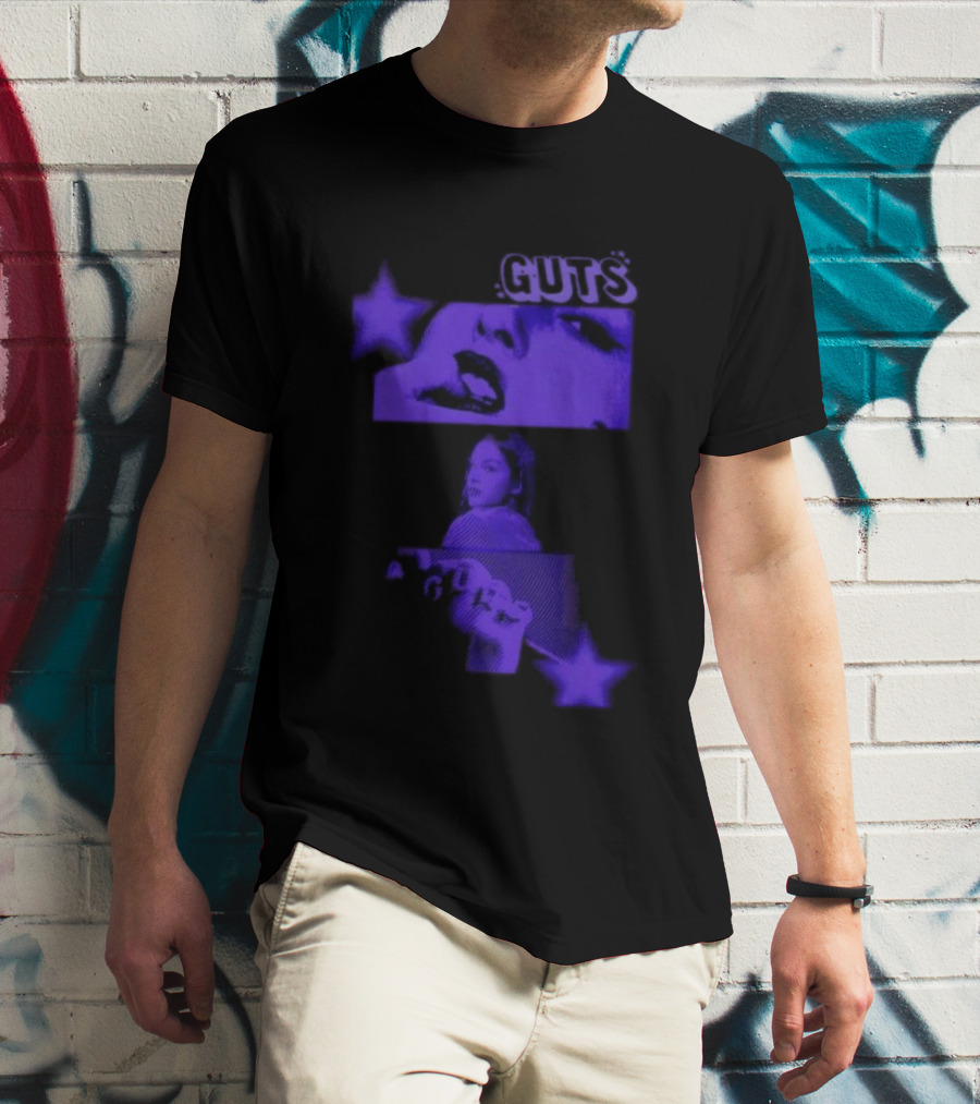 GUTS Olivia Rodrigo Album Cover Aesthetic Stars T-Shirt