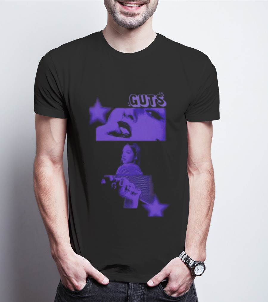 GUTS Olivia Rodrigo Album Cover Aesthetic Stars T-Shirt