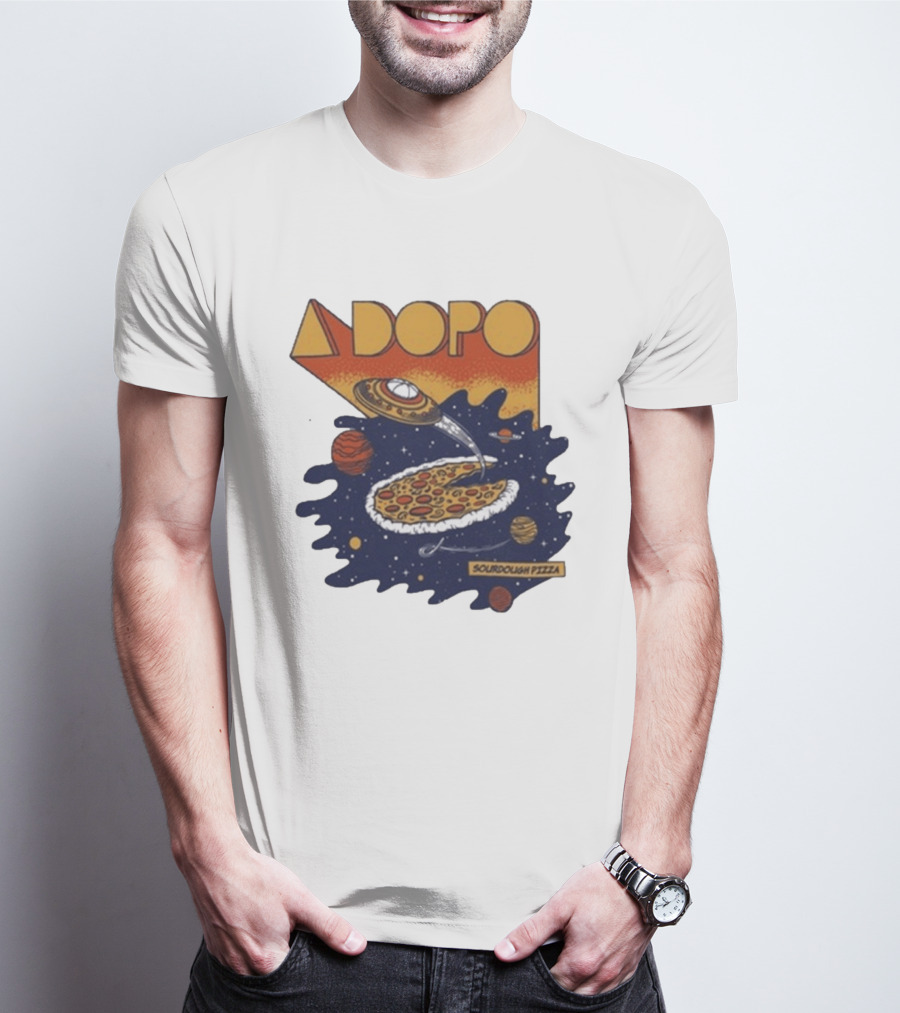 A Dopo UFO Sourdough Pizza Space Adventure T-Shirt