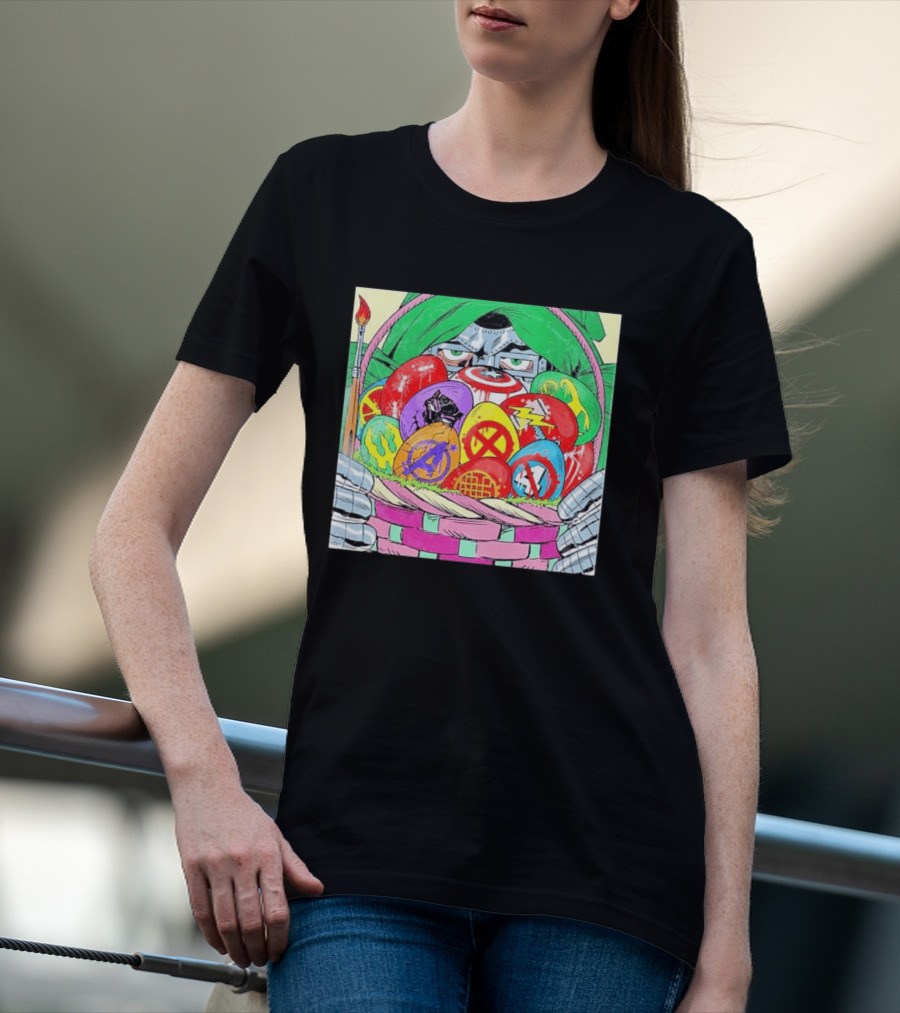 Doctor Doom Easter Egg Basket Avengers Marvel Crossover Secrets T-Shirt