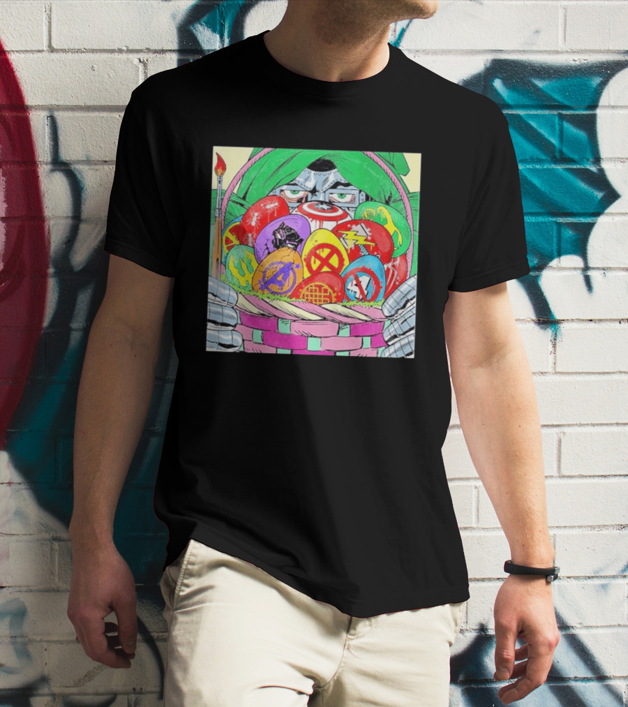Doctor Doom Easter Egg Basket Avengers Marvel Crossover Secrets T-Shirt