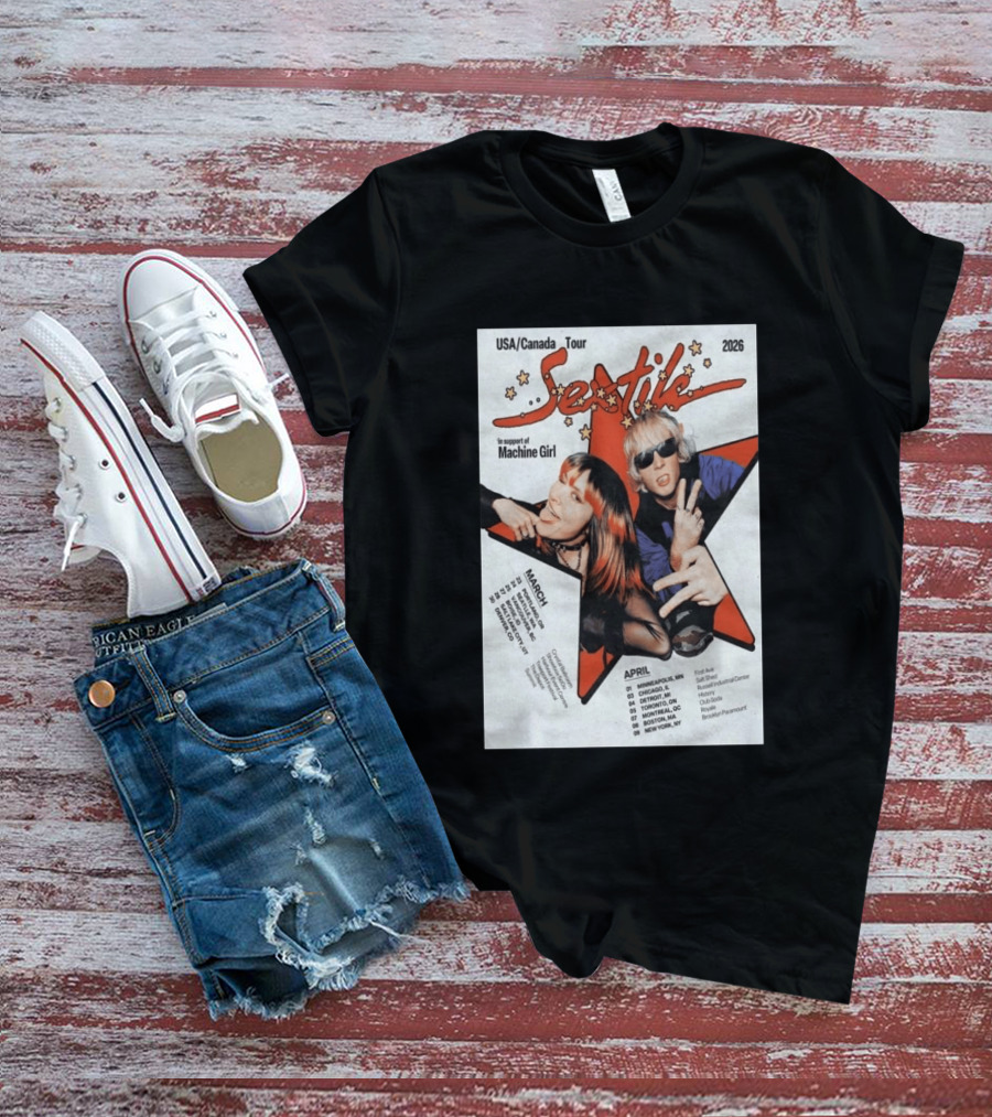 USA Canada 2026 Sextile Tour In Support Of Machine Girl T-Shirt
