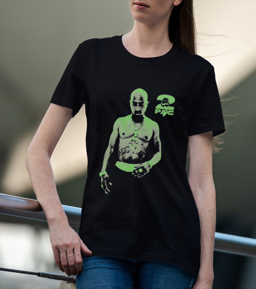Tupac Shakur 2pac Thug Life Neon T-Shirt
