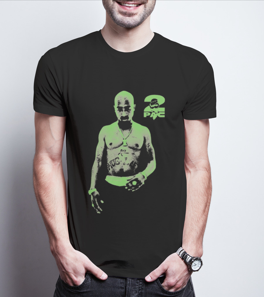 Tupac Shakur 2pac Thug Life Neon T-Shirt