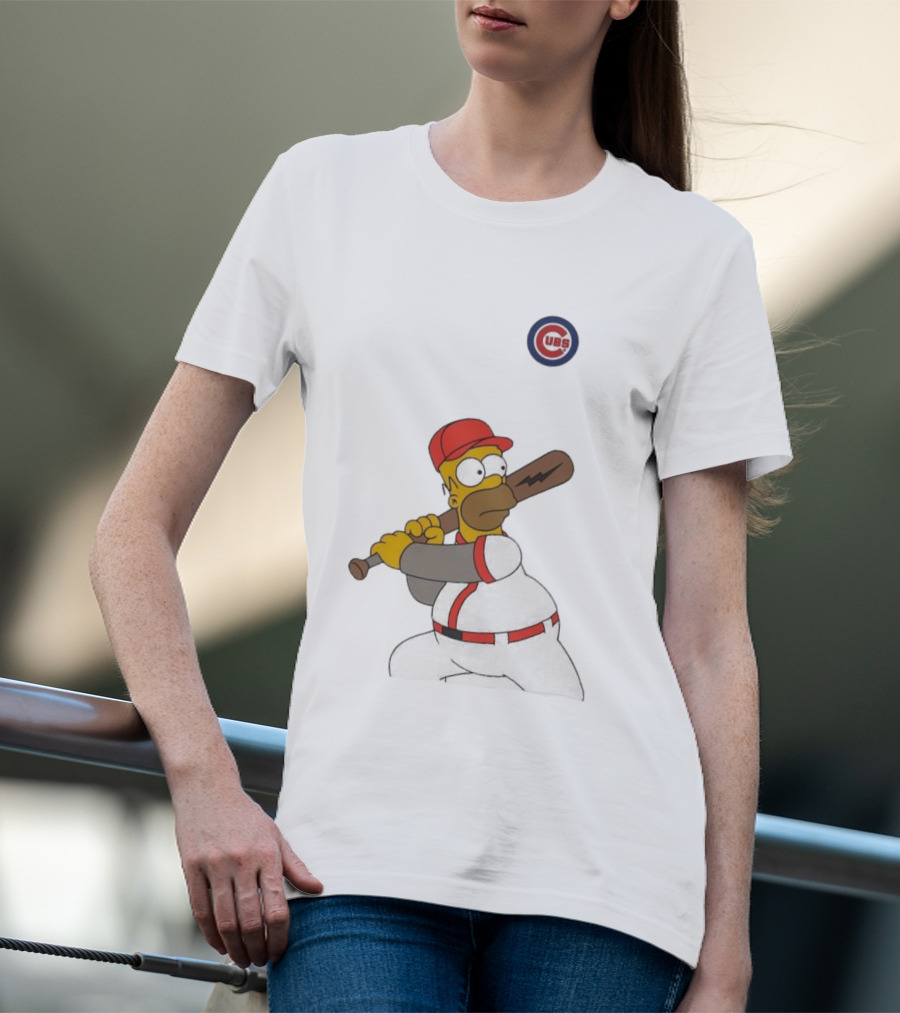 Chicago Cubs MLB Homer Simpson Wonderbat T-Shirt