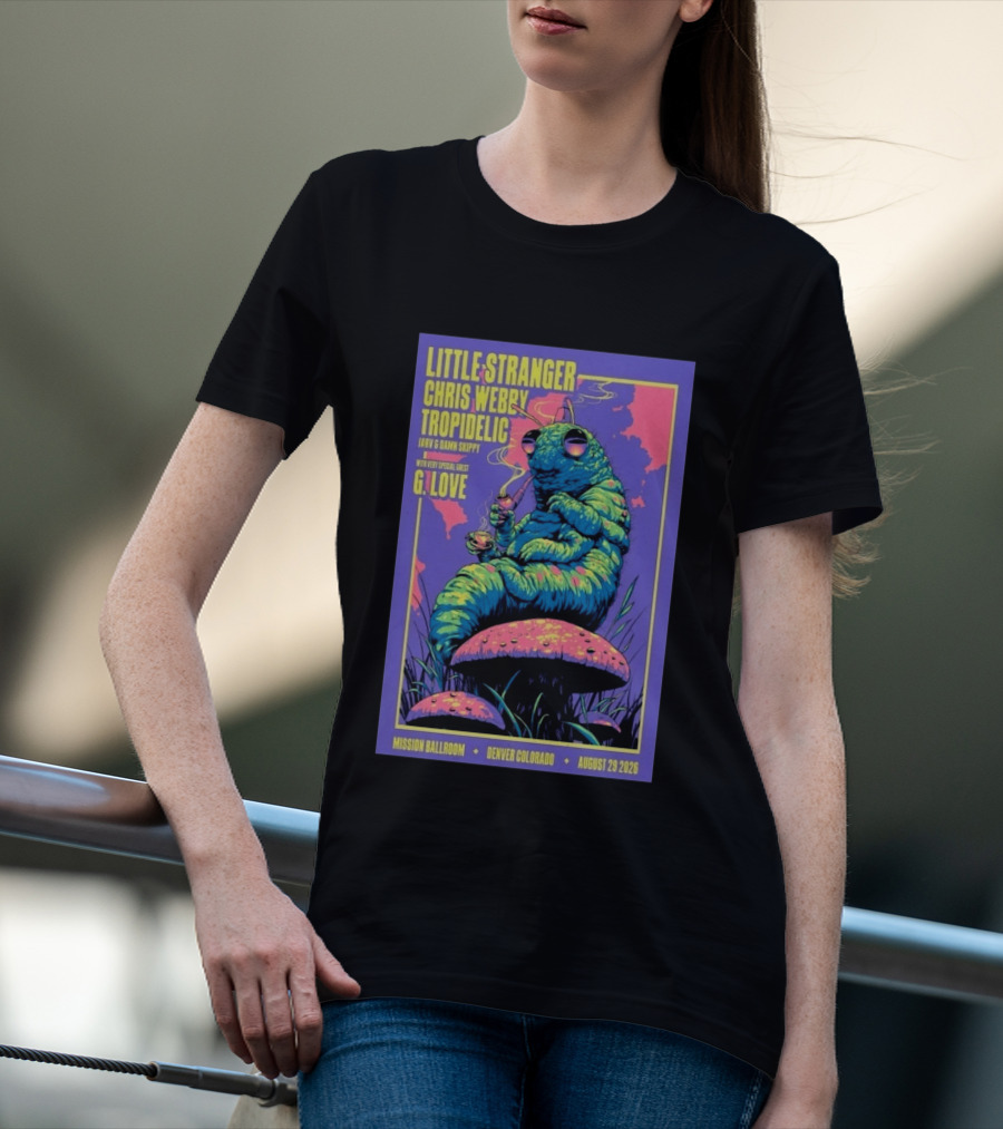 Little Stranger Chris Webby Tropidelic Jarv Damn Skippy G. Love Mission Ballroom Denver August 29 2026 T-Shirt