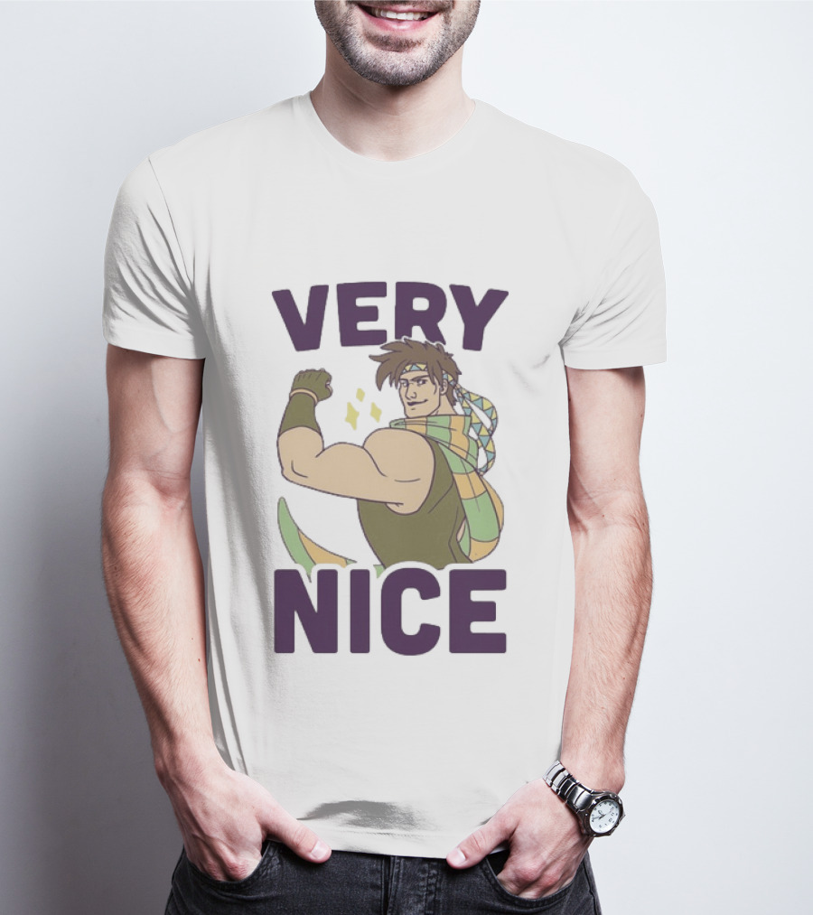 JoJo Very Nice Flex Pose Scarf Muscle T-Shirt