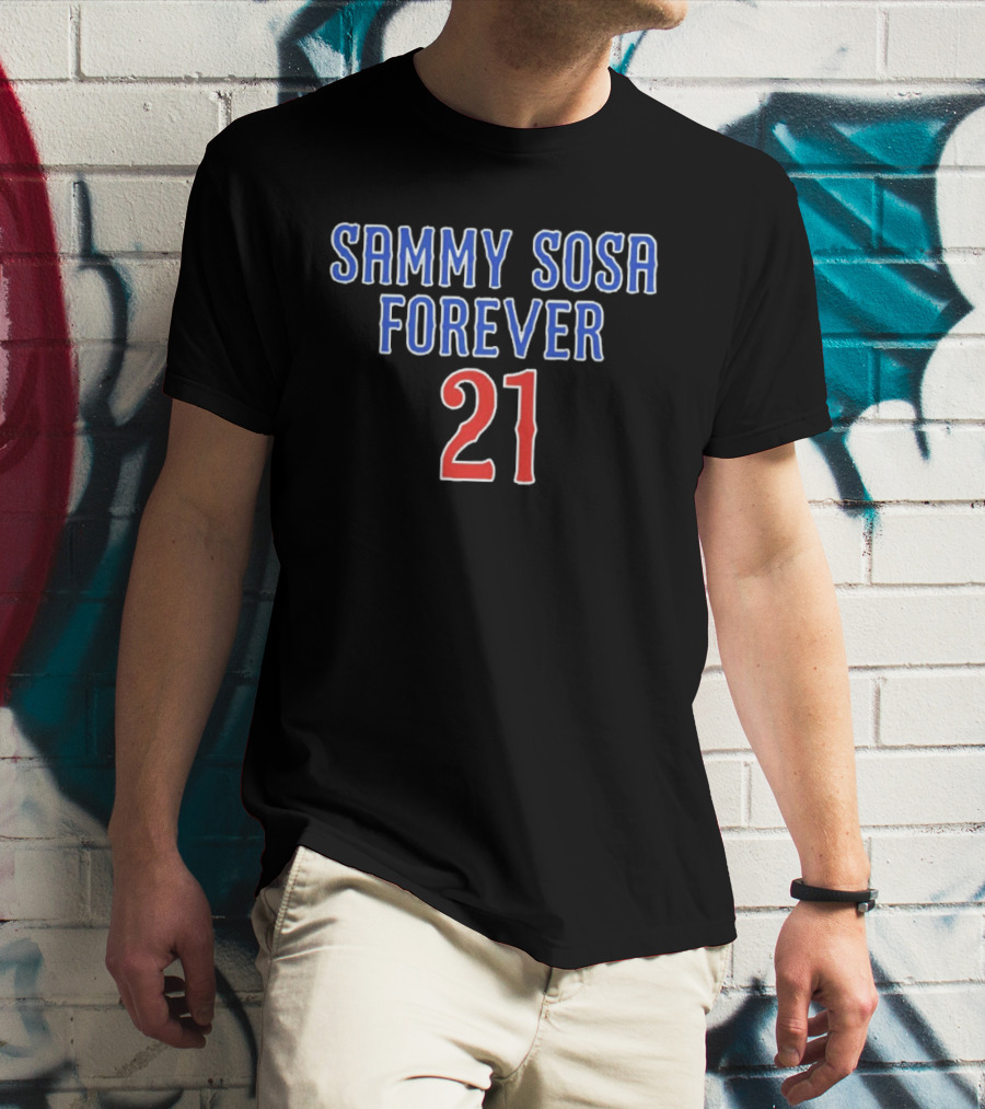 Sammy Sosa Forever 21 Cubs Red Licensed T-Shirt