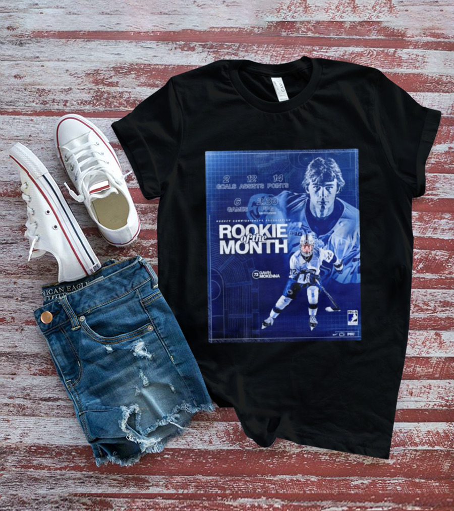 Rookie Of The Month Gavin McKenna 72 Penn State Nittany Lions Hockey Goals Assists Points T-Shirt