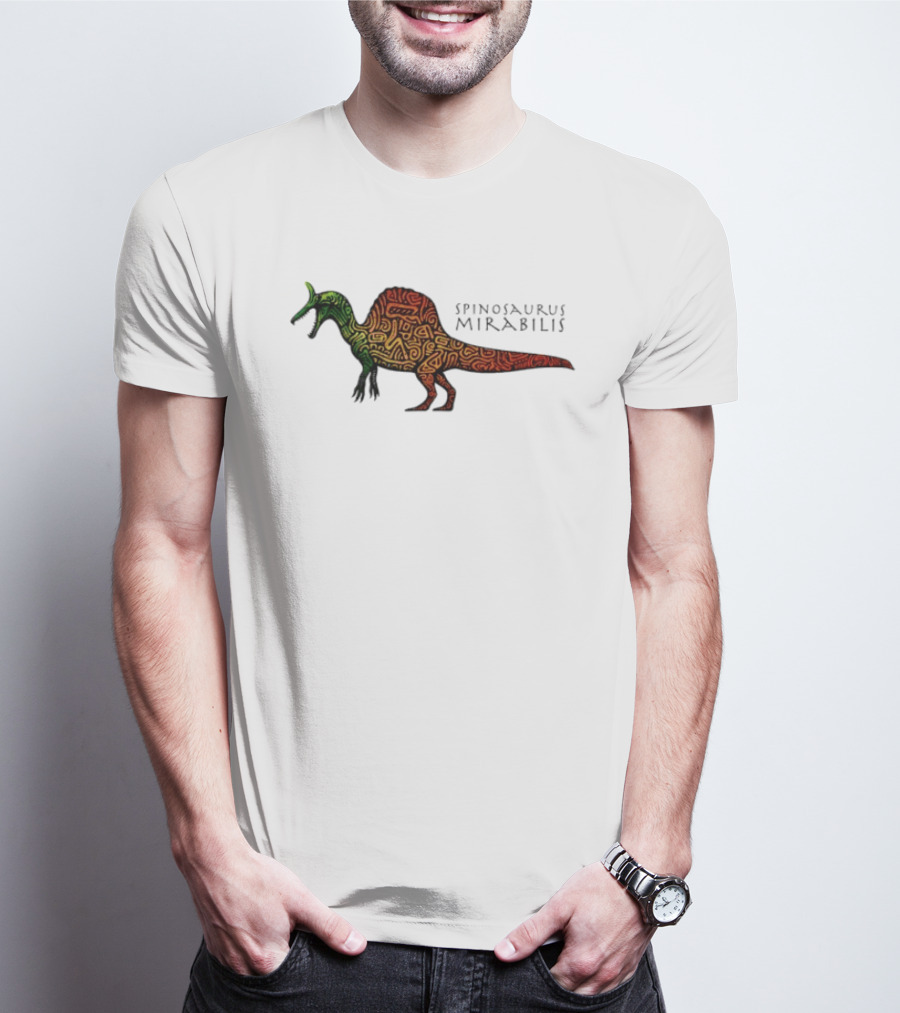 Spinosaurus Mirabilis Dinosaur Rainbow T-Shirt