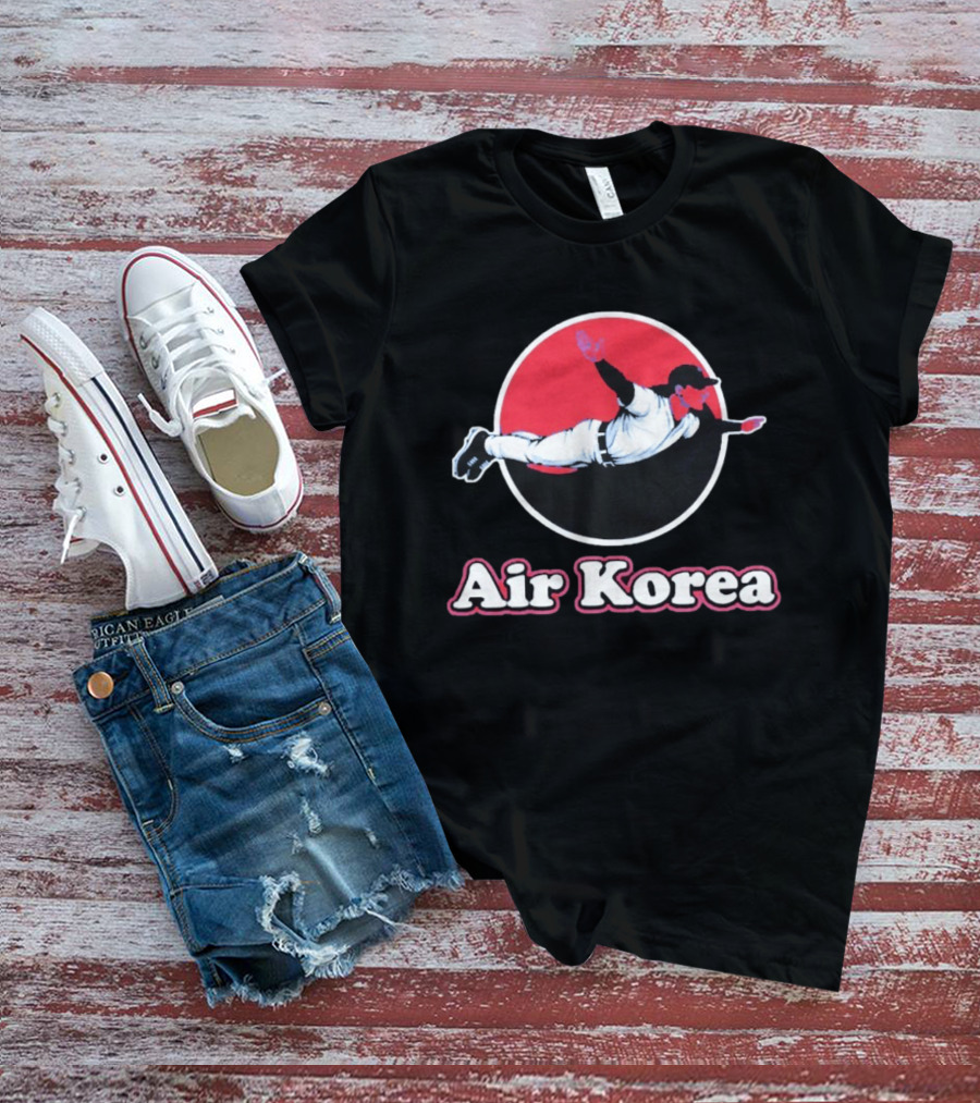 Air Korea Flying High World Baseball Classic Player Black And White T-Shirt