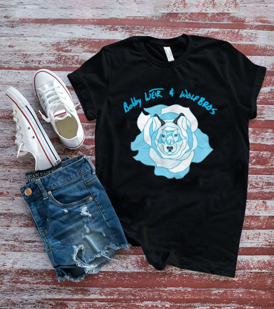Bobby Weir And Wolf Bros Blue Rose Wolf T-Shirt