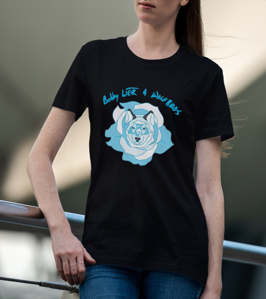 Bobby Weir And Wolf Bros Blue Rose Wolf T-Shirt