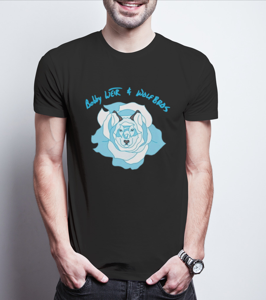 Bobby Weir And Wolf Bros Blue Rose Wolf T-Shirt