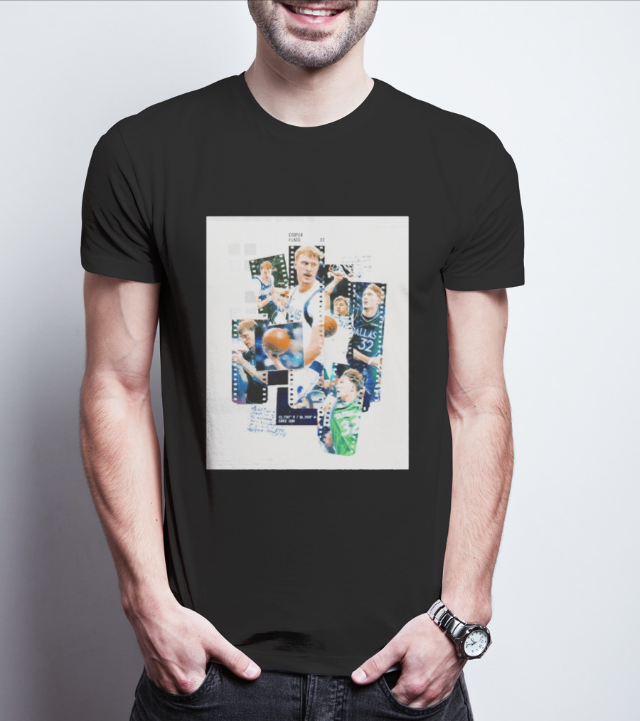 Cooper Flagg 32 Dallas Mavericks The Rook Since 1980 Collage Basketball Film Strip T-Shirt
