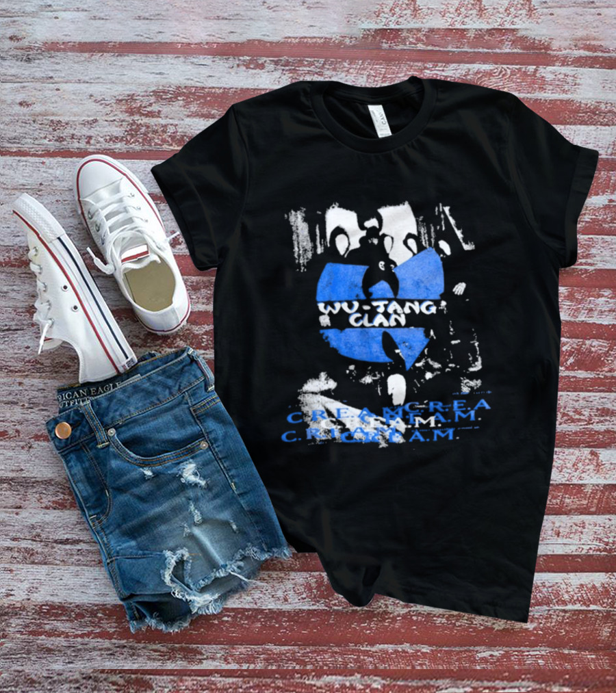 Wu Tang Clan C.R.E.A.M Repeat Logo Blue Music T-Shirt