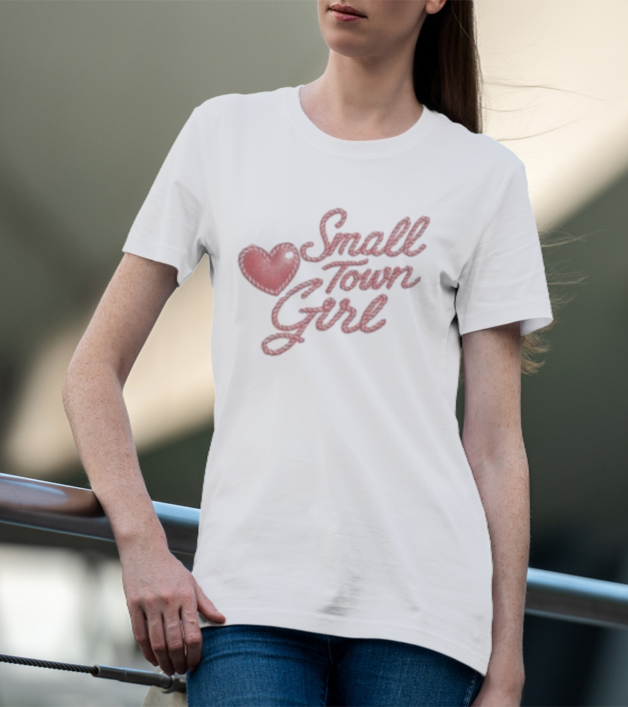 Merchlabs Small Town Girl Heart Stitch Madison Marilla T-Shirt