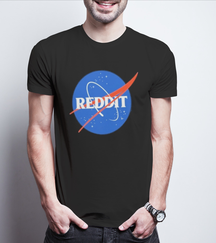 Reddit Nasa Crossover Space Motif T-Shirt