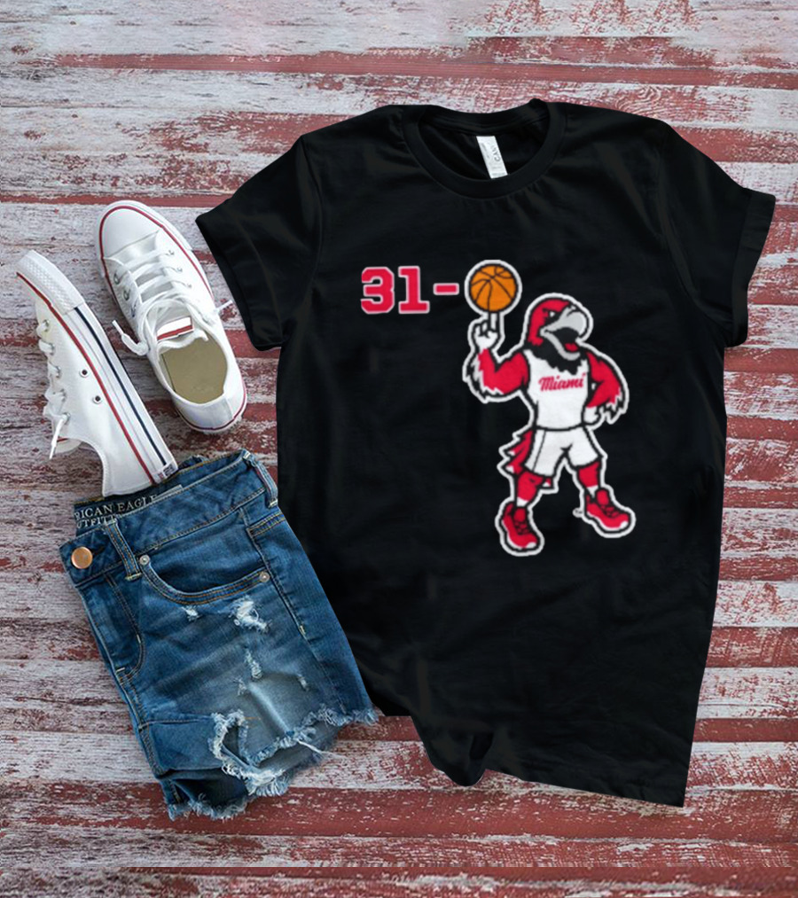 Miami RedHawks Basketball Swoop 31 0 T-Shirt