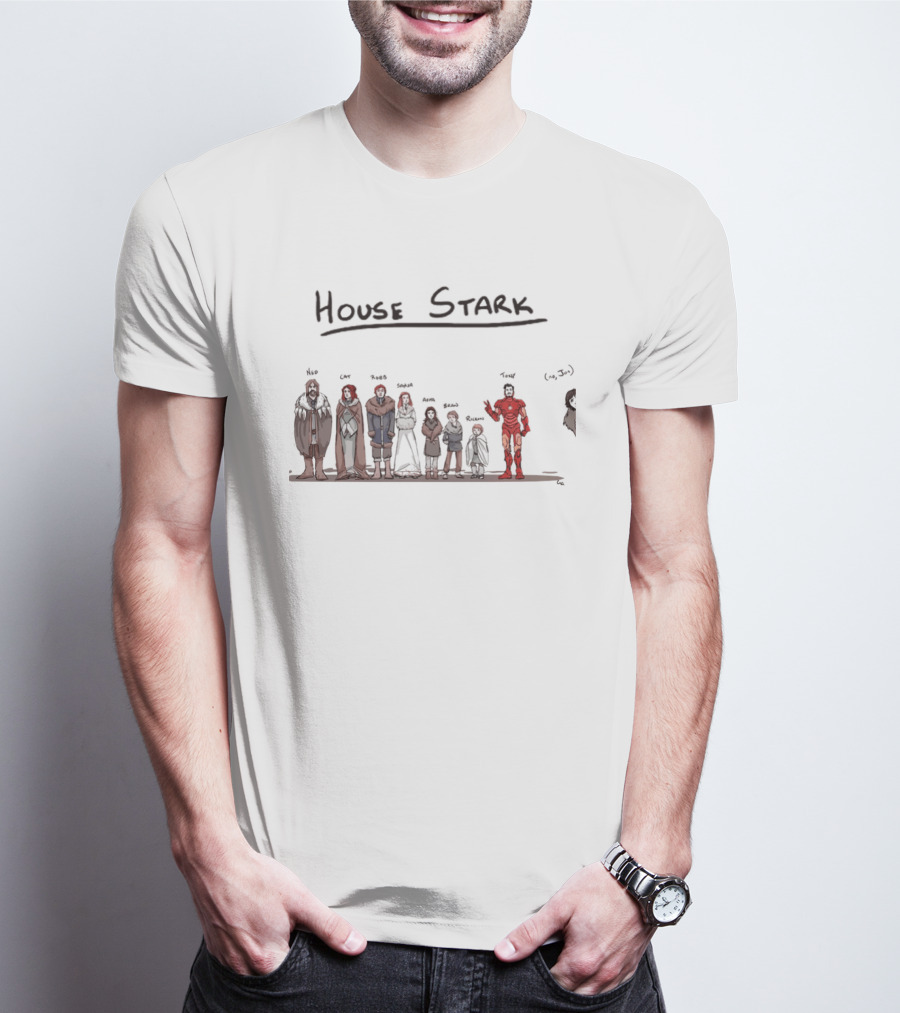 House Stark Tony Stark Iron Man Game Of Thrones Characters T-Shirt