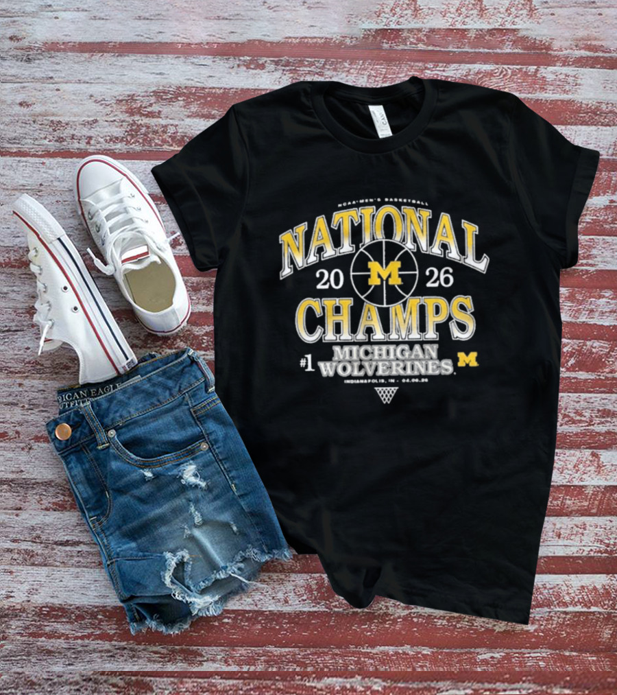 Michigan Wolverines National Champs Basketball 2026 #1 T-Shirt