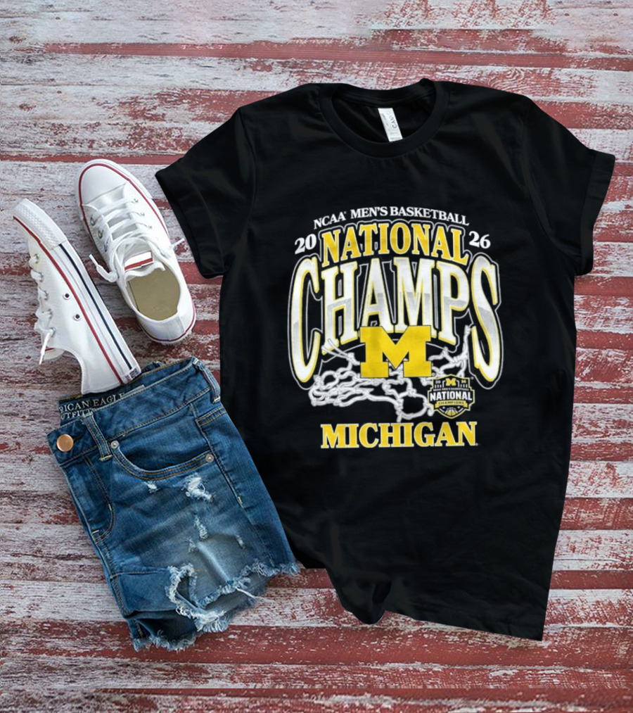 NCAA Men's Basketball 2026 National Champs Michigan T-Shirt