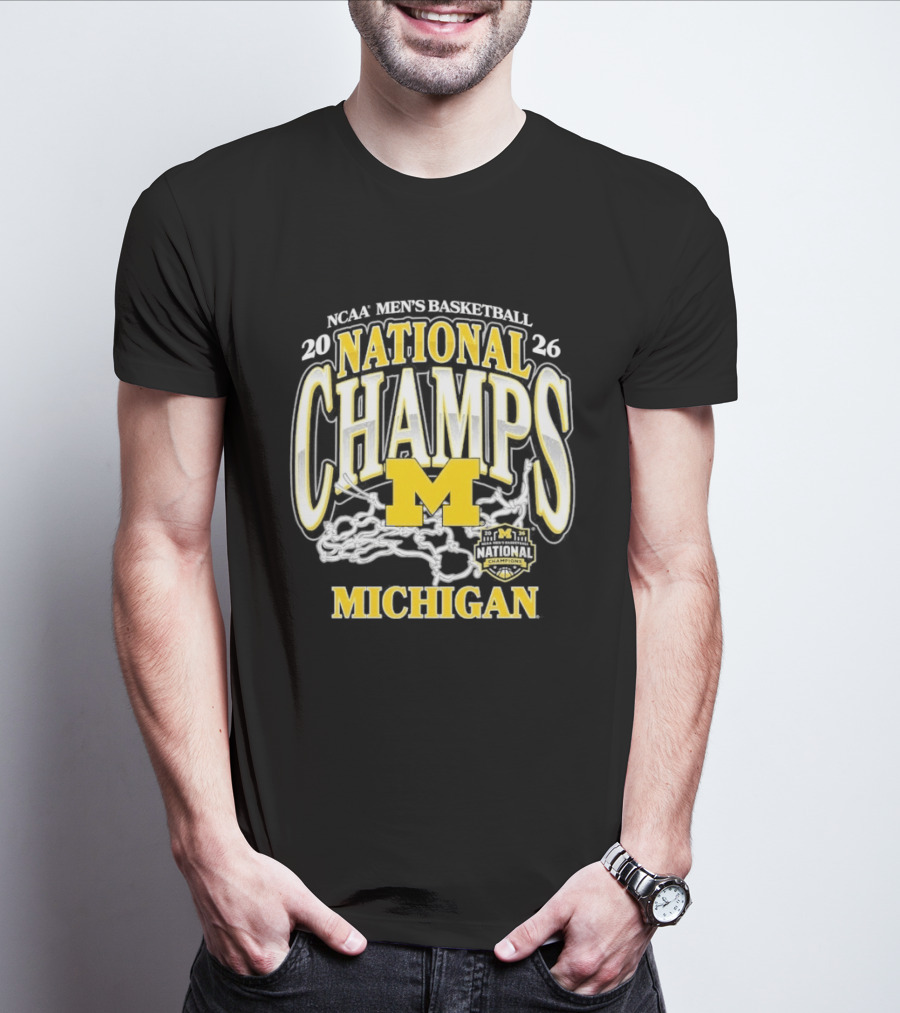 NCAA Men's Basketball 2026 National Champs Michigan T-Shirt