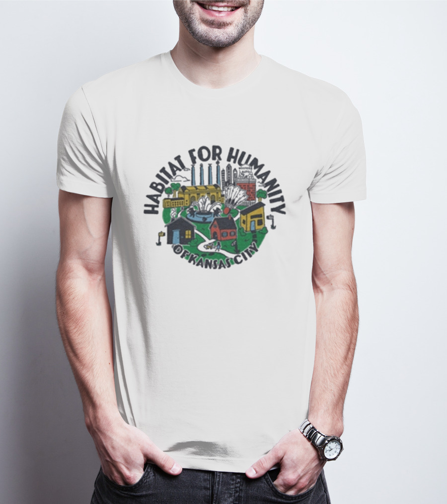 Habitat For Humanity Kansas City Community Housing Ash T-Shirt