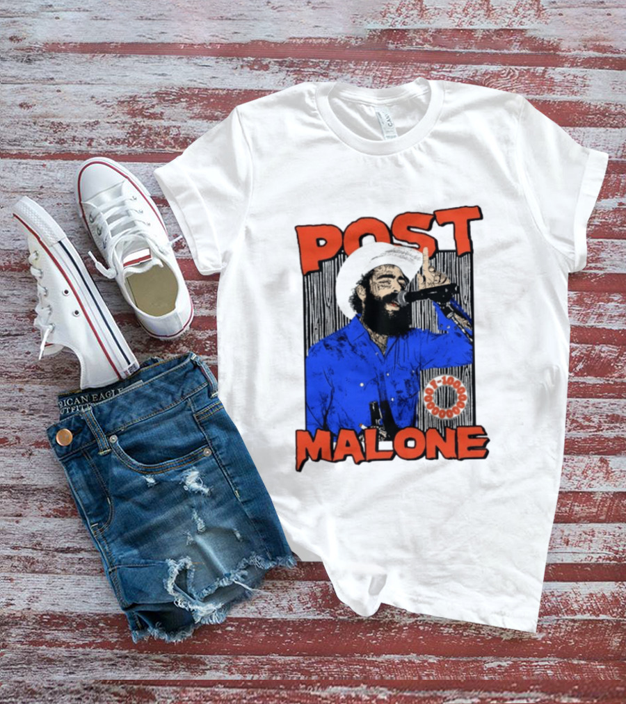 Post Malone Western Cowboy Singer Music Performance T-Shirt