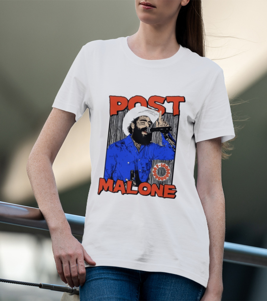 Post Malone Western Cowboy Singer Music Performance T-Shirt