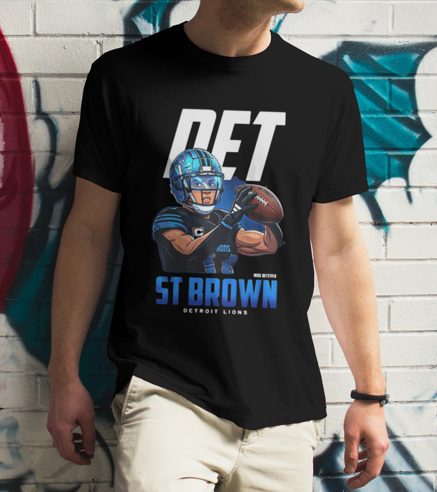DET St Brown Detroit Lions Football T-Shirt