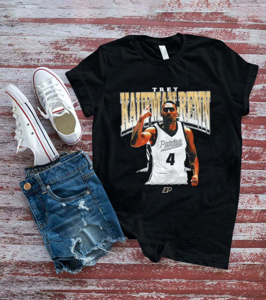 Trey Kaufman Renn Purdue Boilermakers Basketball Number 4 T-Shirt