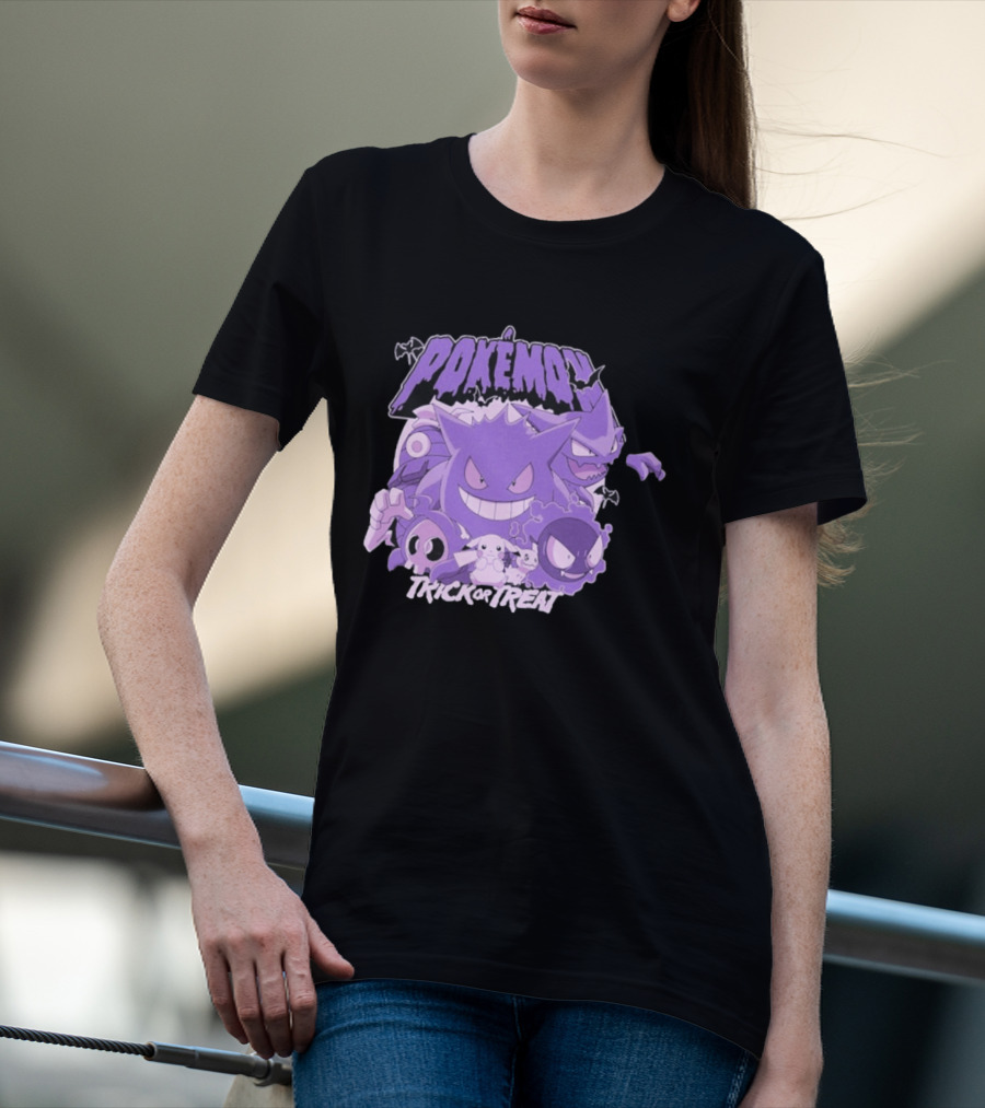 Pokémon Halloween Trick Or Treat Ghost Type Characters T-Shirt